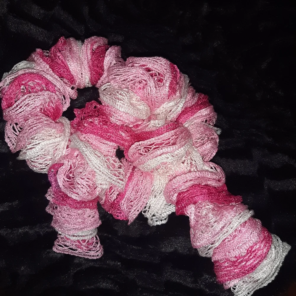 Ruffle Scarf Handmade c